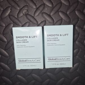 Global Beauty Care Smooth & Lift Collagen Skin Cream Peptides  Hyaluronic Acid